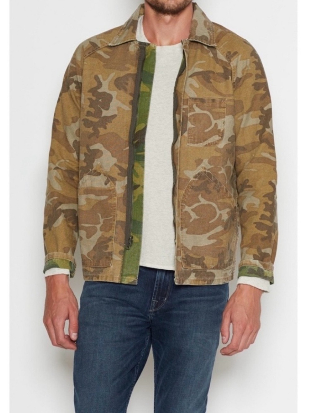 Current/Elliott Men's Camo reversible chore jacket